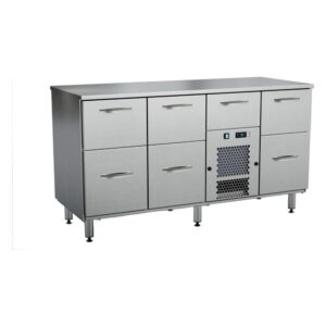 InoxBaltic Juomavetolaatikosto 1600 mm, seitsemän laatikkoa