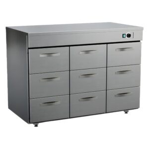 InoxBaltic Lämminvetolaatikosto, 9xGN-1/1-150, 1200x650x900 mm